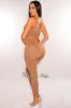 Mocha V Neck Sleeveless Ruched Cut Out Back Jumpsuit sold by Hot Miami Styles