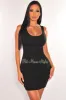 Black Ribbed Bustier Sleeveless Tank Dress sold by Hot Miami Styles
