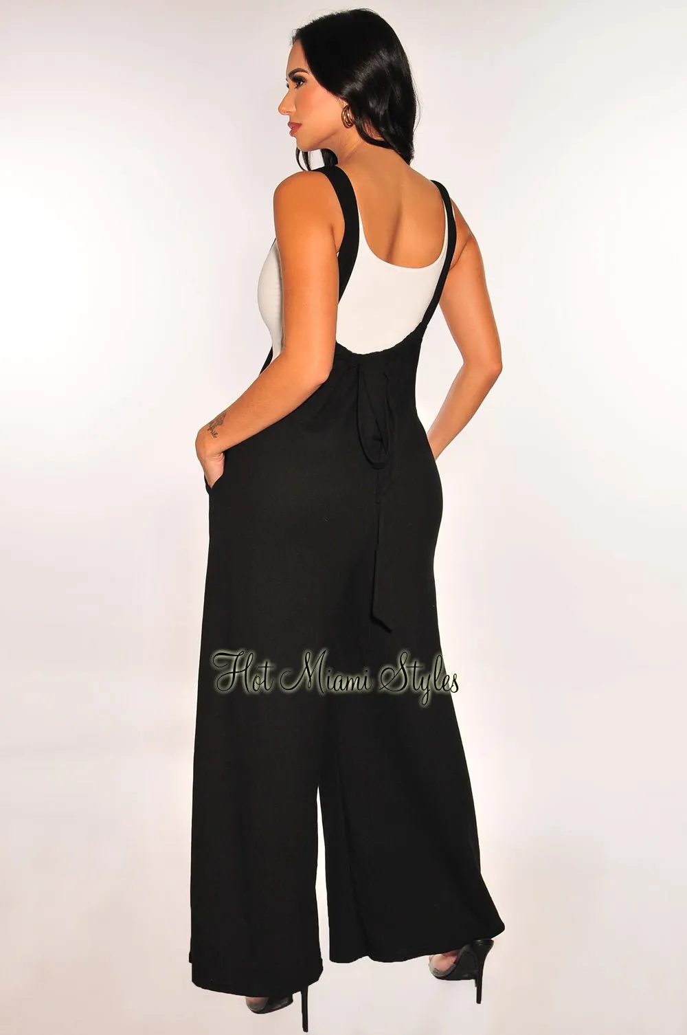 HMS Essential: White Sleeveless Round Neck High Cut Bodysuit sold by Hot Miami Styles product image thumbnail 4