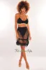 Black Crochet Halter Cowrie Shells Skirt Two Piece Set Cover Up sold by Hot Miami Styles