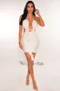 White Halter Cut Out Ruffle Mini Dress sold by Hot Miami Styles