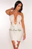 White Halter Cut Out Ruffle Mini Dress sold by Hot Miami Styles