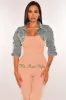 Denim Wash Collared Button Up Long Sleeve Cropped Jacket sold by Hot Miami Styles