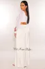 White Silky High Waist Pleated Palazzo Pants sold by Hot Miami Styles