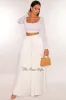 White Silky High Waist Pleated Palazzo Pants sold by Hot Miami Styles