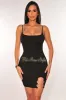 Black Spaghetti Straps Gold Chain Mini Dress sold by Hot Miami Styles