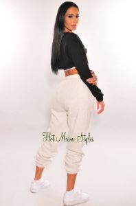 Black Long Sleeve Cropped Cut Out Sweater sold by Hot Miami Styles