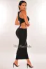 Black Sleeveless Gold Chain Cut Out Midi Dress sold by Hot Miami Styles