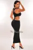 Black Sleeveless Gold Chain Cut Out Midi Dress sold by Hot Miami Styles