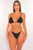 Black Gold Chain Scrunch Butt Bikini Bottom sold by Hot Miami Styles