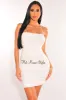 White Double Elastic Straps Crisscross Ruched Dress sold by Hot Miami Styles