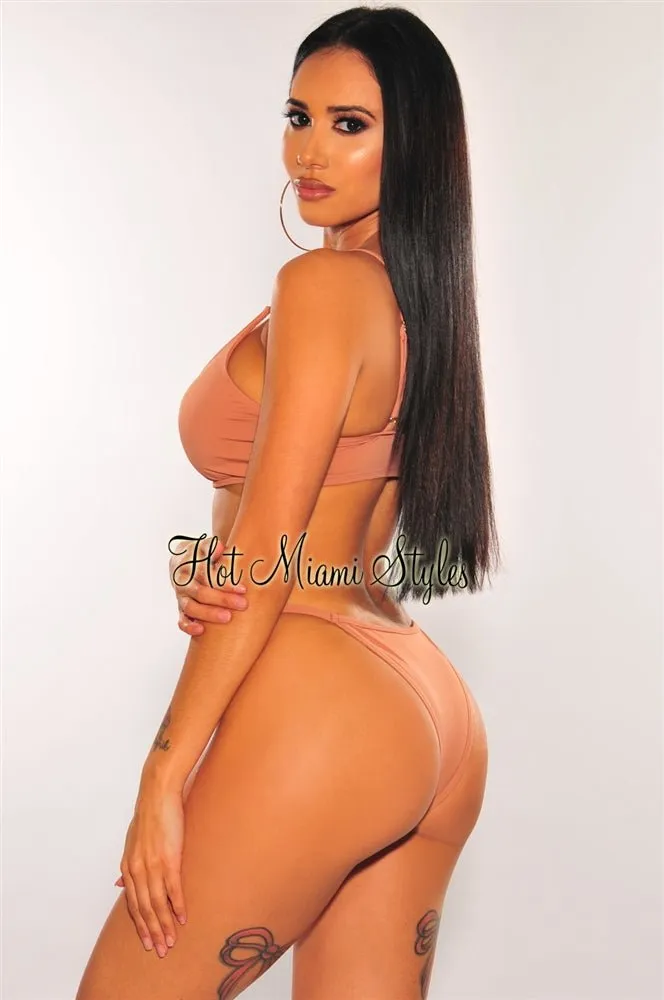 Rose Dawn Button String Bikini Bottom sold by Hot Miami Styles product image thumbnail 3