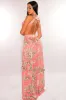 Blush Floral Print Padded Cut Out Open Back Maxi Dress sold by Hot Miami Styles