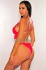 Red Padded Tie Up Ruffle Scrunch Butt Bikini Top sold by Hot Miami Styles