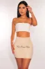 Cream Faux Leather Mini Skirt sold by Hot Miami Styles