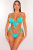 Jade Butterfly Chain Padded Triangle Top Tie Up Bikini Bottom sold by Hot Miami Styles