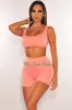 HMS Essential: Blush Crop Top Biker Shorts Two Piece Set sold by Hot Miami Styles