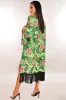 Green Tropical Print Kimono Sleeves Fringe Cover Up sold by Hot Miami Styles