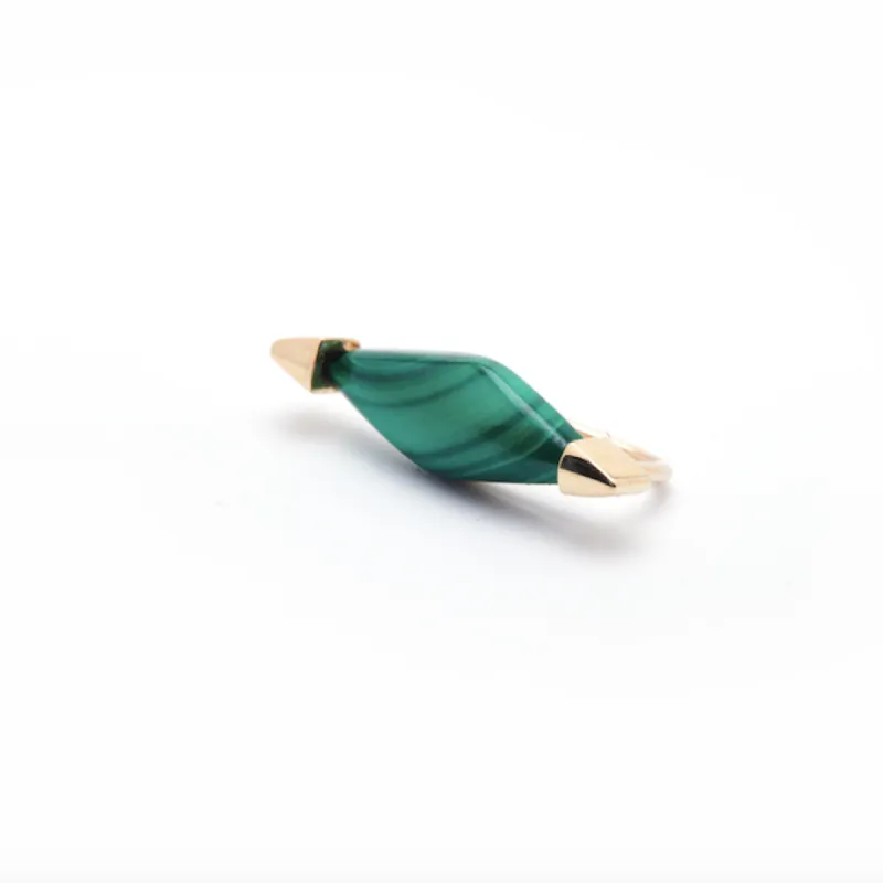 Gold Malachite Ear Climber sold by House of Harlow 1960