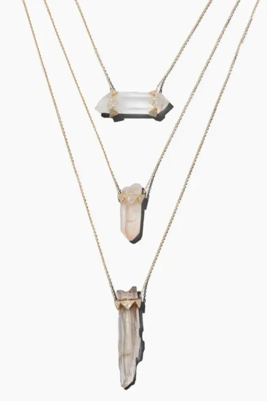 Triple Drop Crystal Crown Necklace sold by House of Harlow 1960