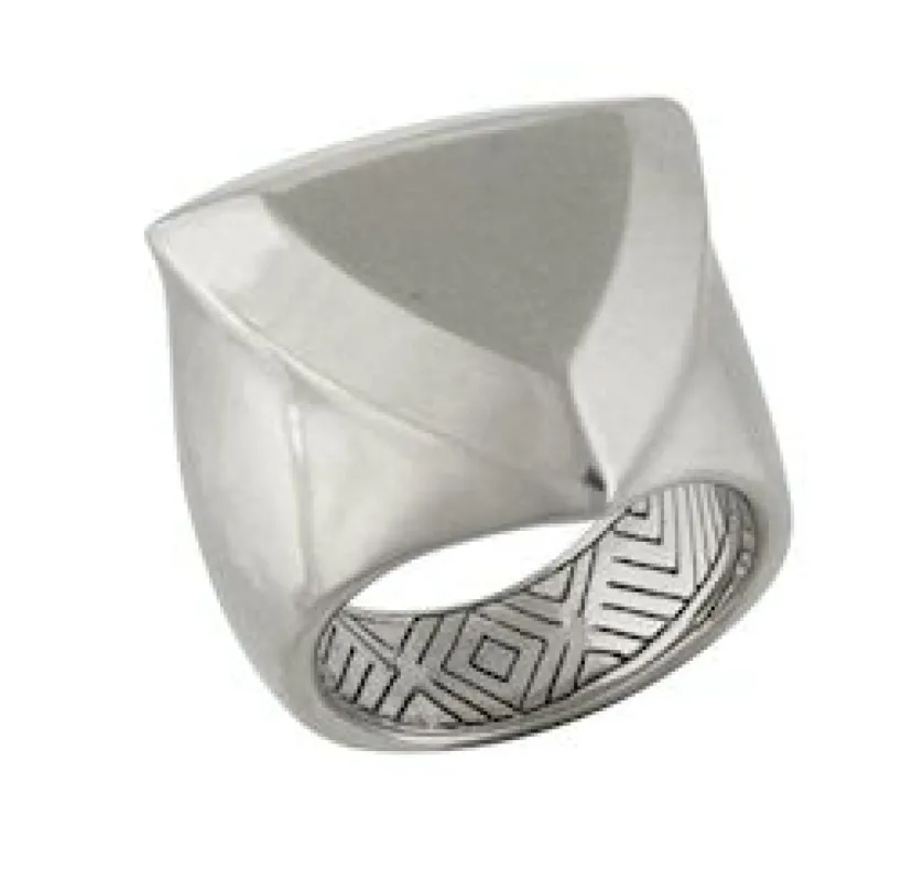 Silver Mesa Signet Ring sold by House of Harlow 1960