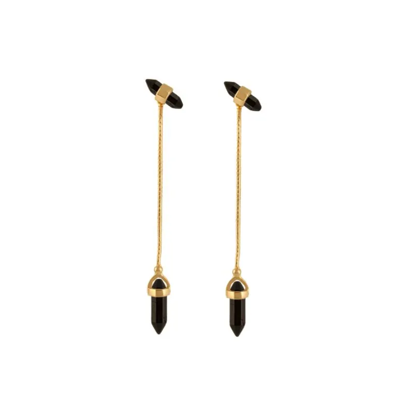 Tourmaline Crystal Statement Ear Jackets sold by House of Harlow 1960