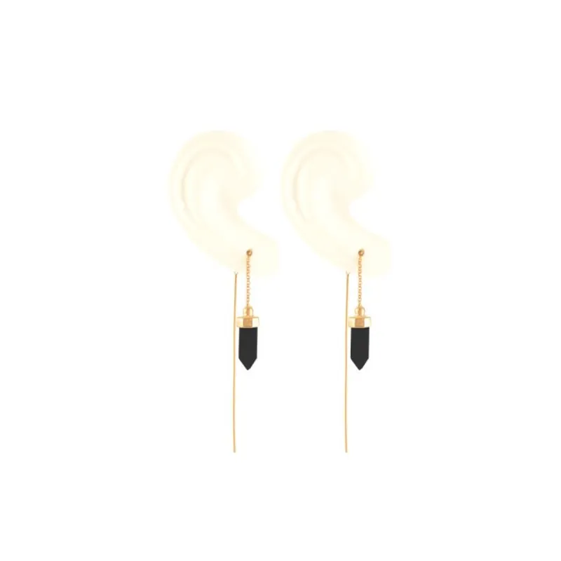 Tourmaline Crystal Threader Earrings sold by House of Harlow 1960