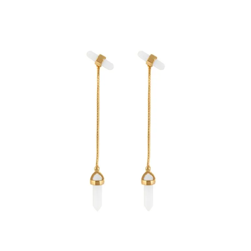 Clear Crystal Statement Ear Jackets sold by House of Harlow 1960