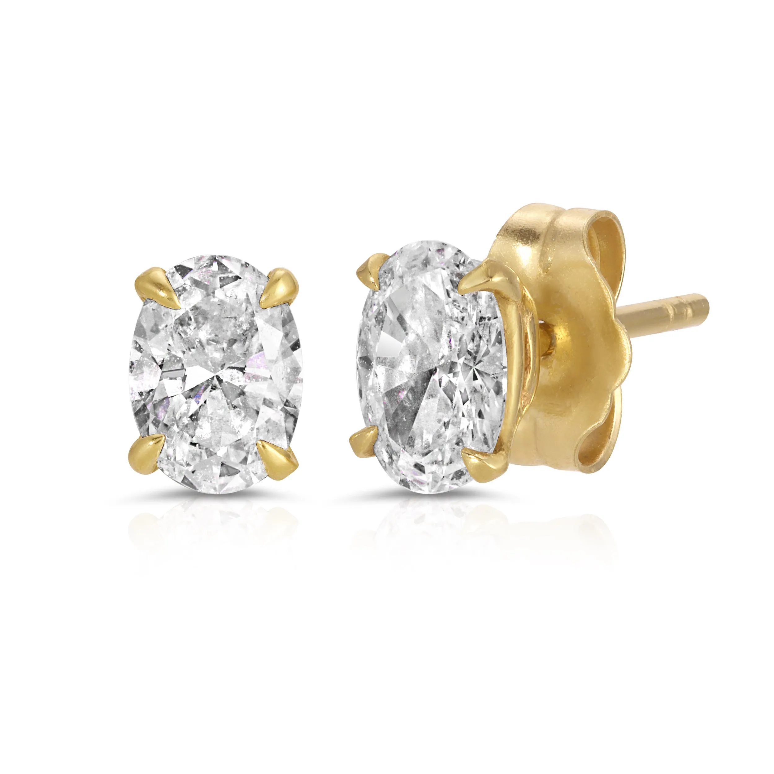 Small Oval Diamond Studs sold by House of Harlow 1960 product image thumbnail 2