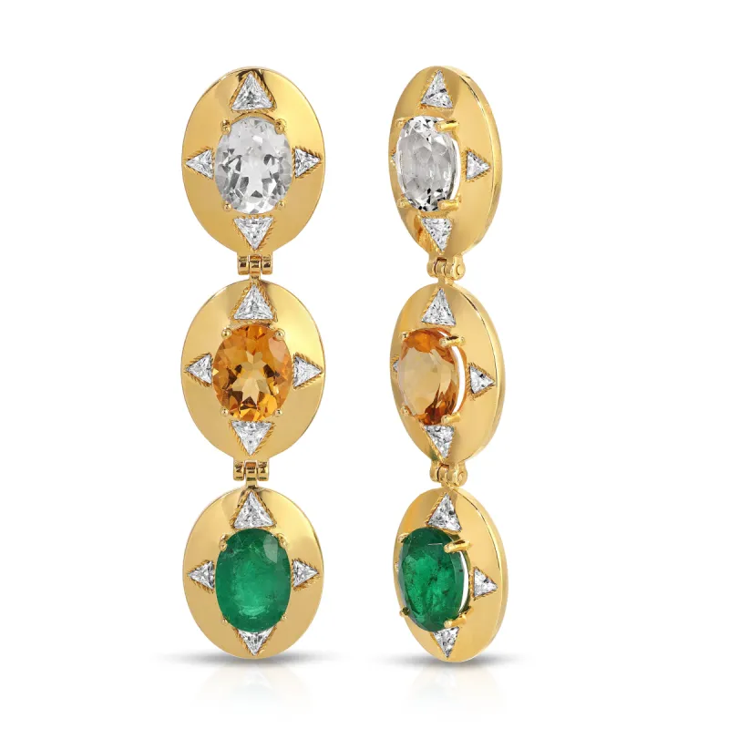 Bespoke Tri Drop Earrings sold by House of Harlow 1960