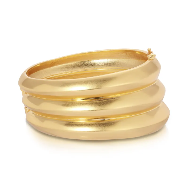 Gold Kerchief Cuff sold by House of Harlow 1960