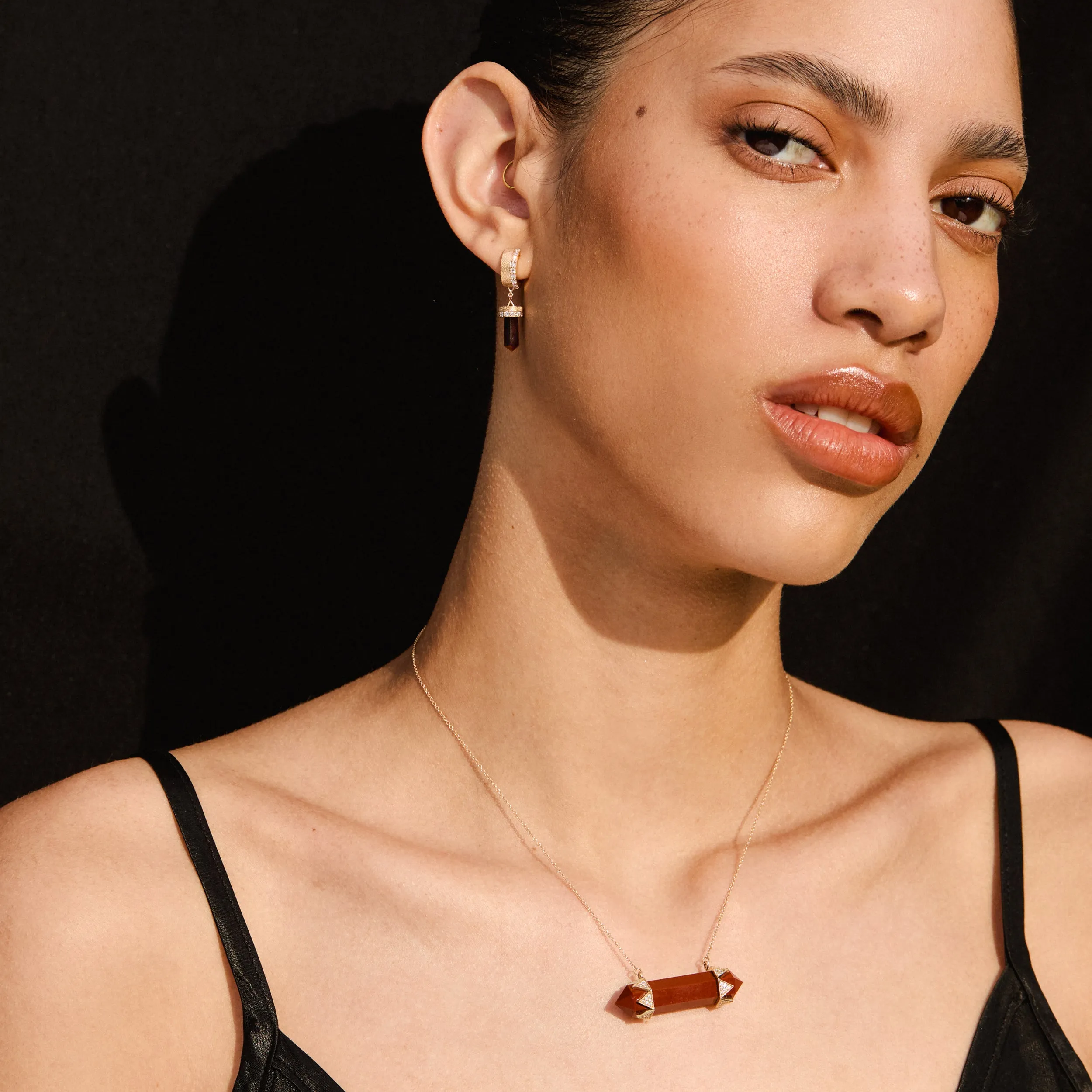 The Nova Red Jasper Horizontal Diamond Crown Necklace x McMullen sold by House of Harlow 1960 product image thumbnail 2