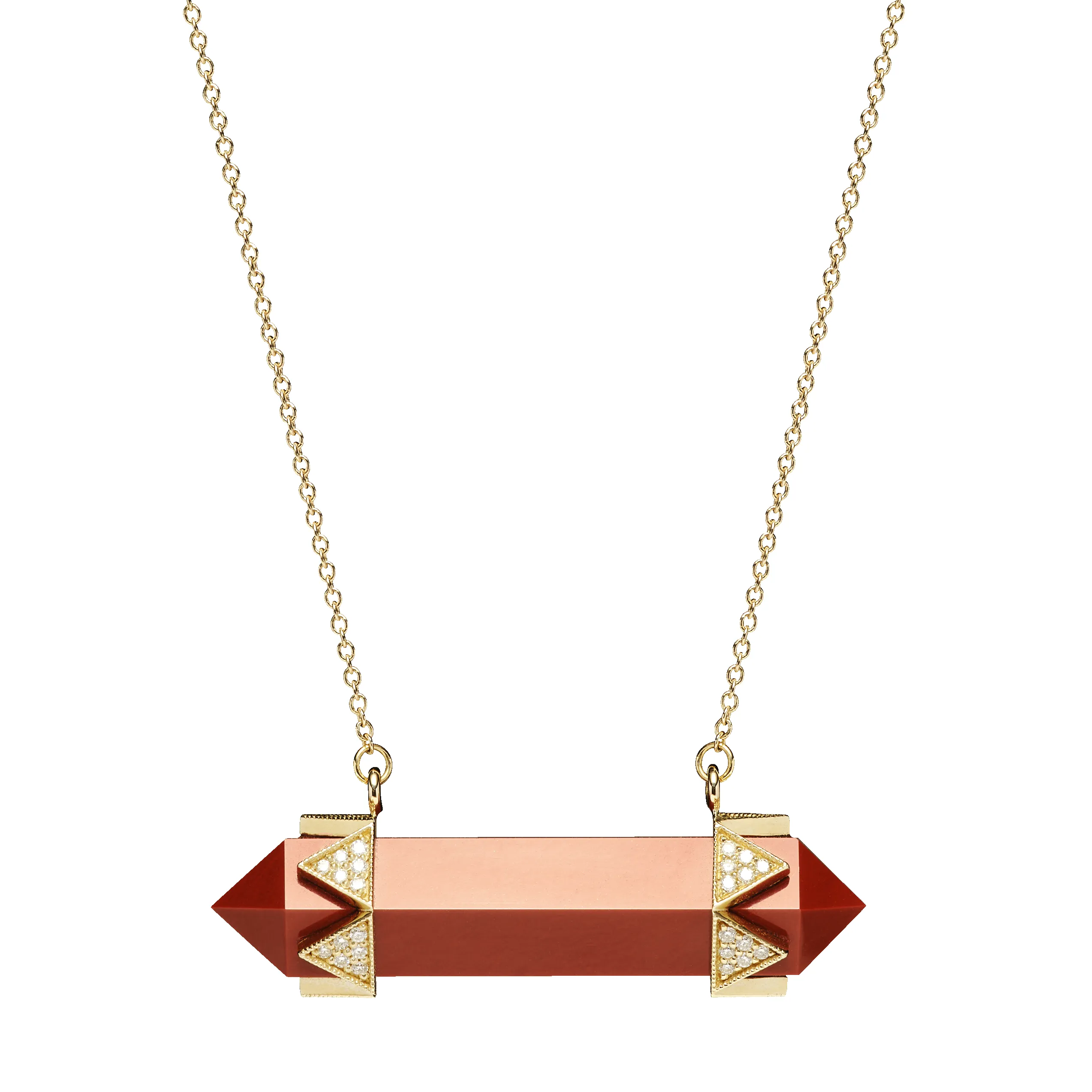 The Nova Red Jasper Horizontal Diamond Crown Necklace x McMullen sold by House of Harlow 1960
