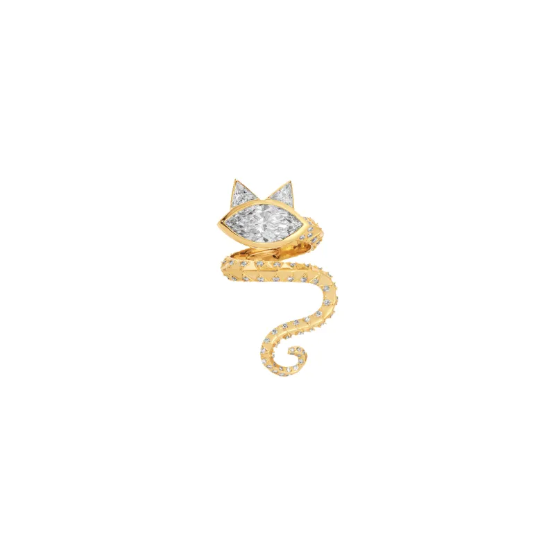 Tigerlily Diamond Pinky Ring made by House of Harlow 1960