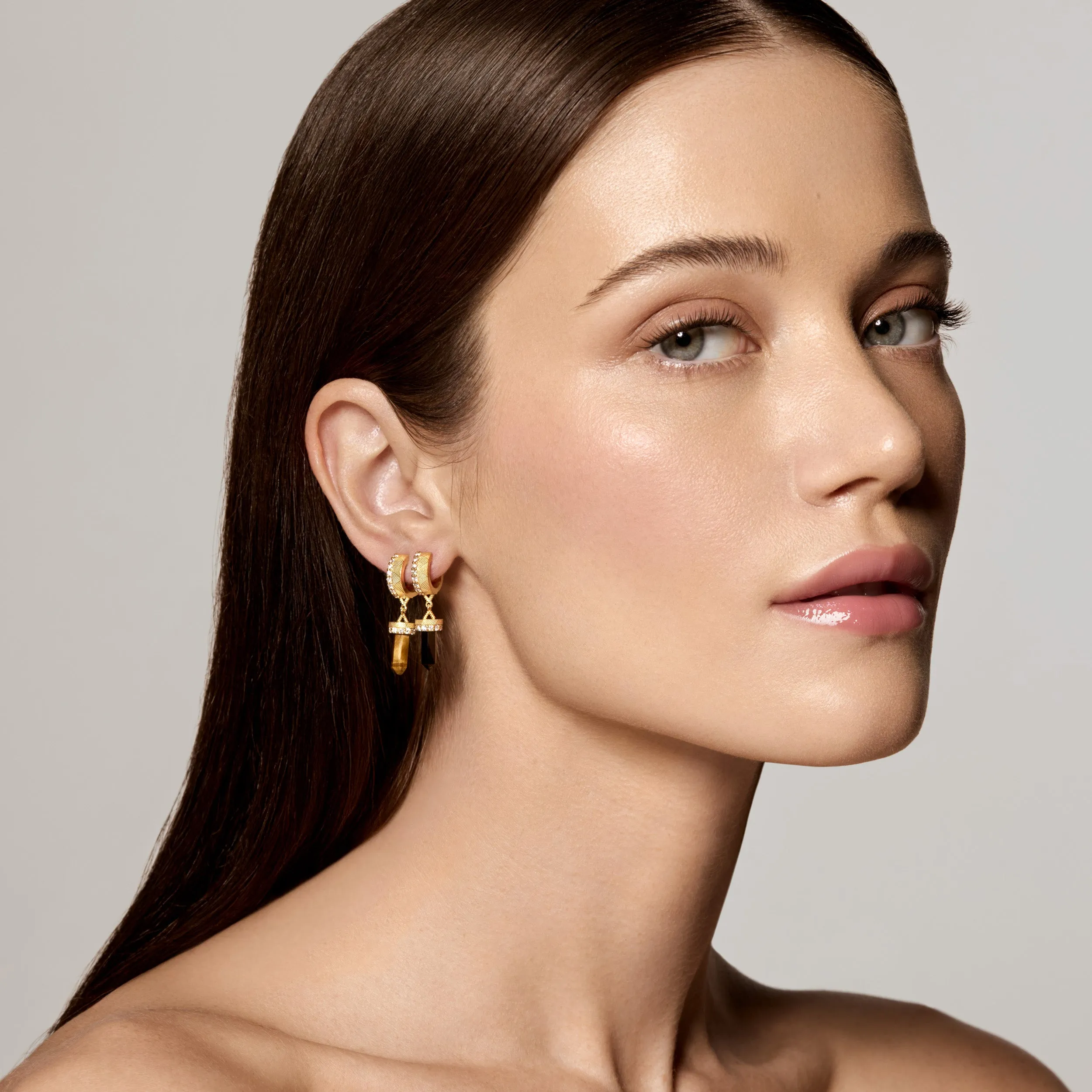 The Nova Black Onyx Diamond Huggies sold by House of Harlow 1960 product image thumbnail 5