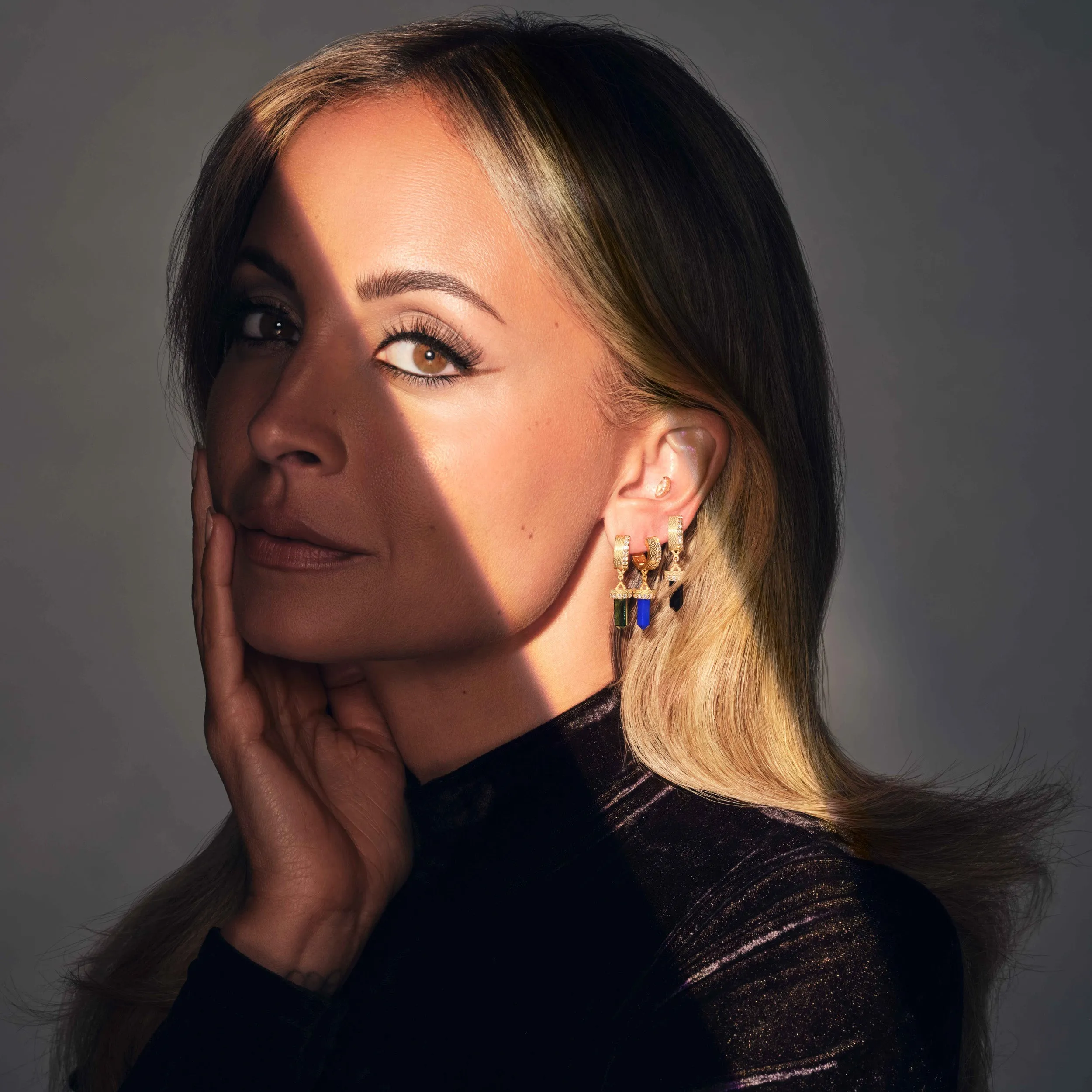 The Nova Black Onyx Diamond Huggies sold by House of Harlow 1960 product image thumbnail 2