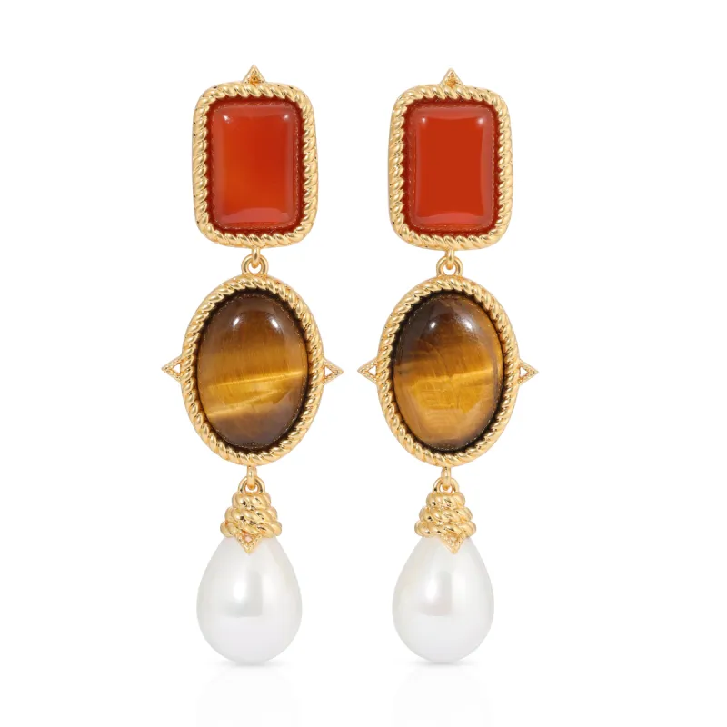 Bianca Three Drop Earrings sold by House of Harlow 1960