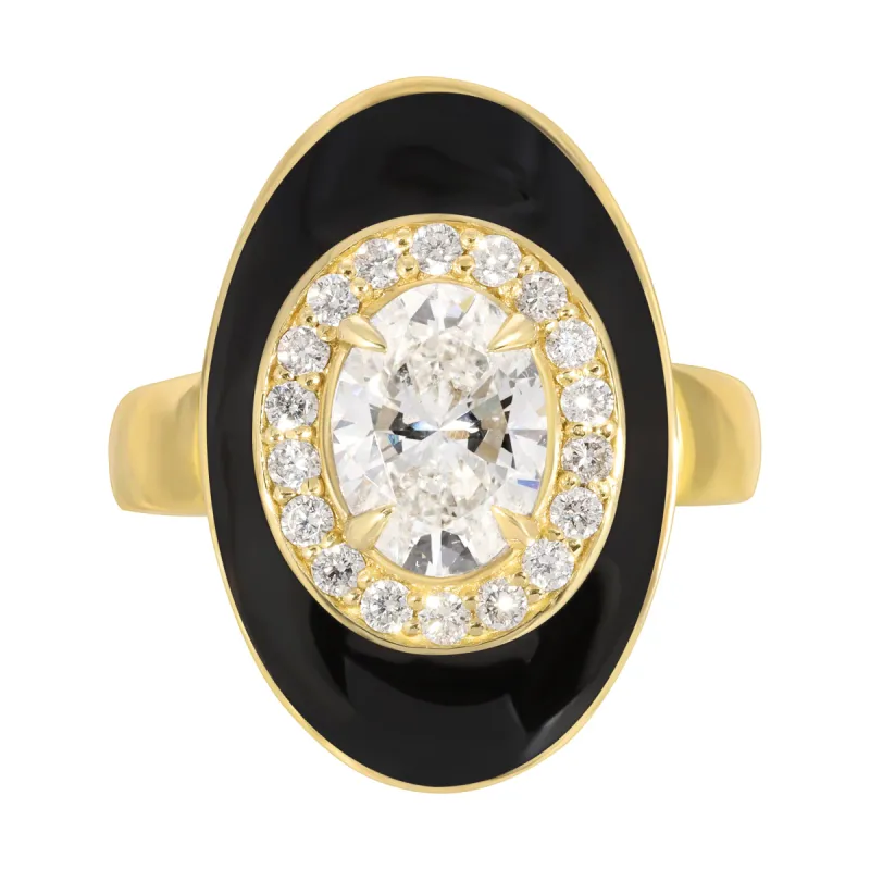 Bespoke Madera Enamel Ring sold by House of Harlow 1960