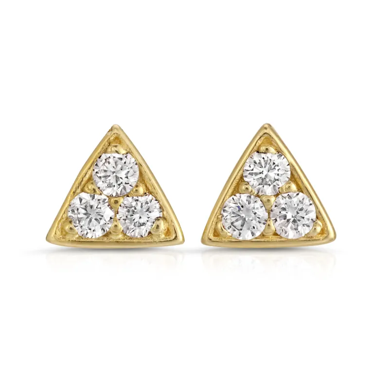 Triangle Diamond Studs sold by House of Harlow 1960