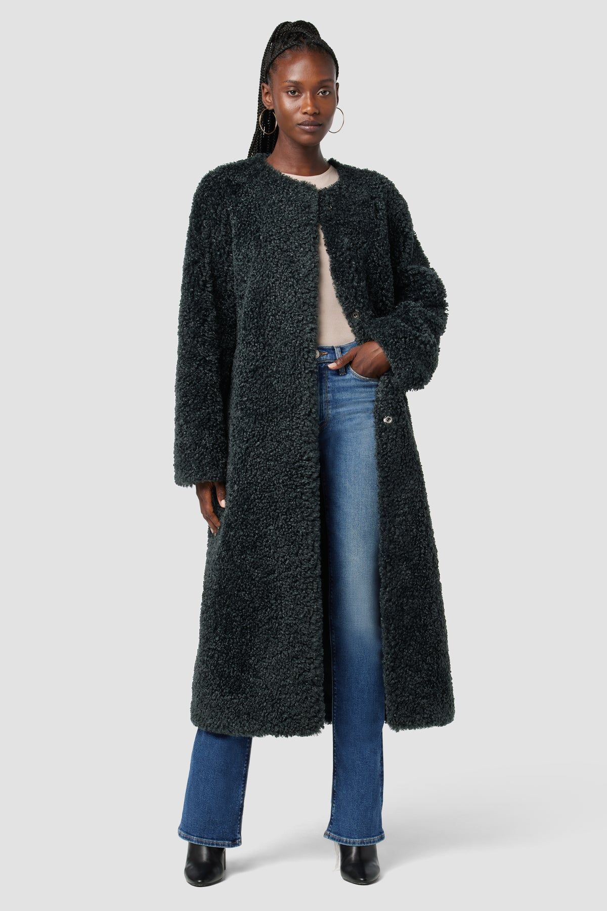 Reversible Faux Shearling Coat sold by Hudson Jeans product image thumbnail 5