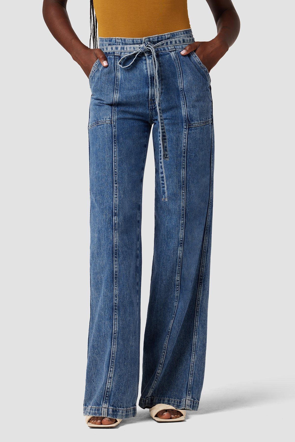 Tie Waist Wide Leg Trouser sold by Hudson Jeans