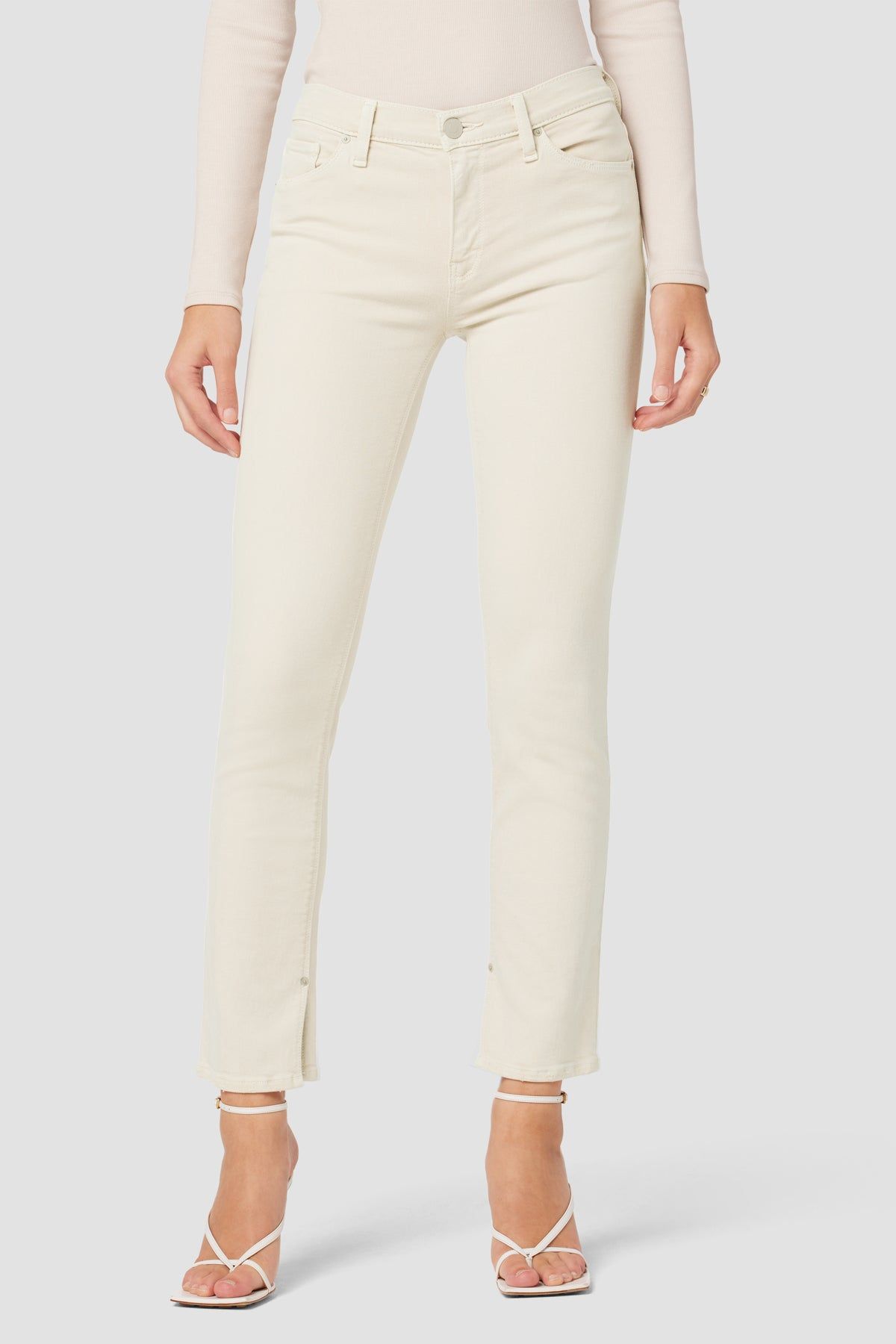 Nico Mid-Rise Straight Ankle Jean w/ Slit Hem sold by Hudson Jeans
