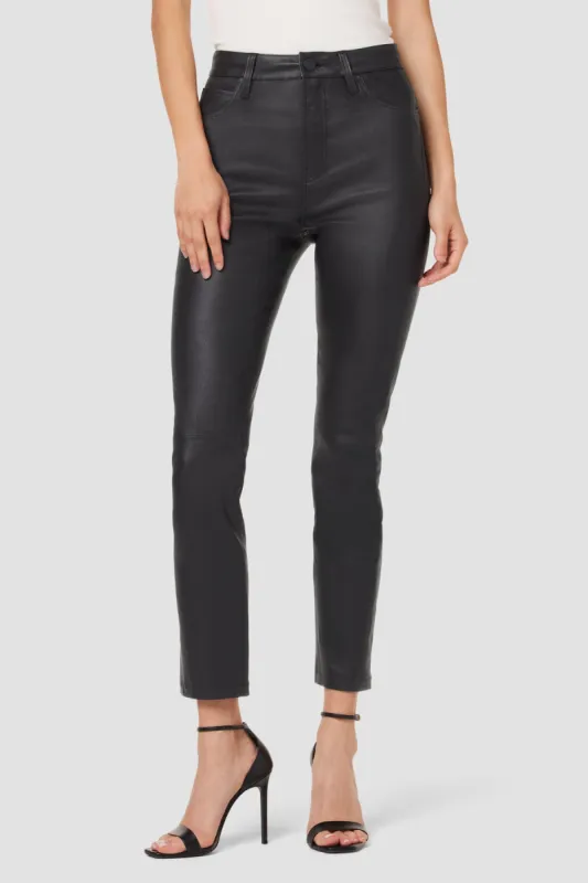 Harlow Ultra High-Rise Cigarette Leather Ankle Pant sold by Hudson Jeans