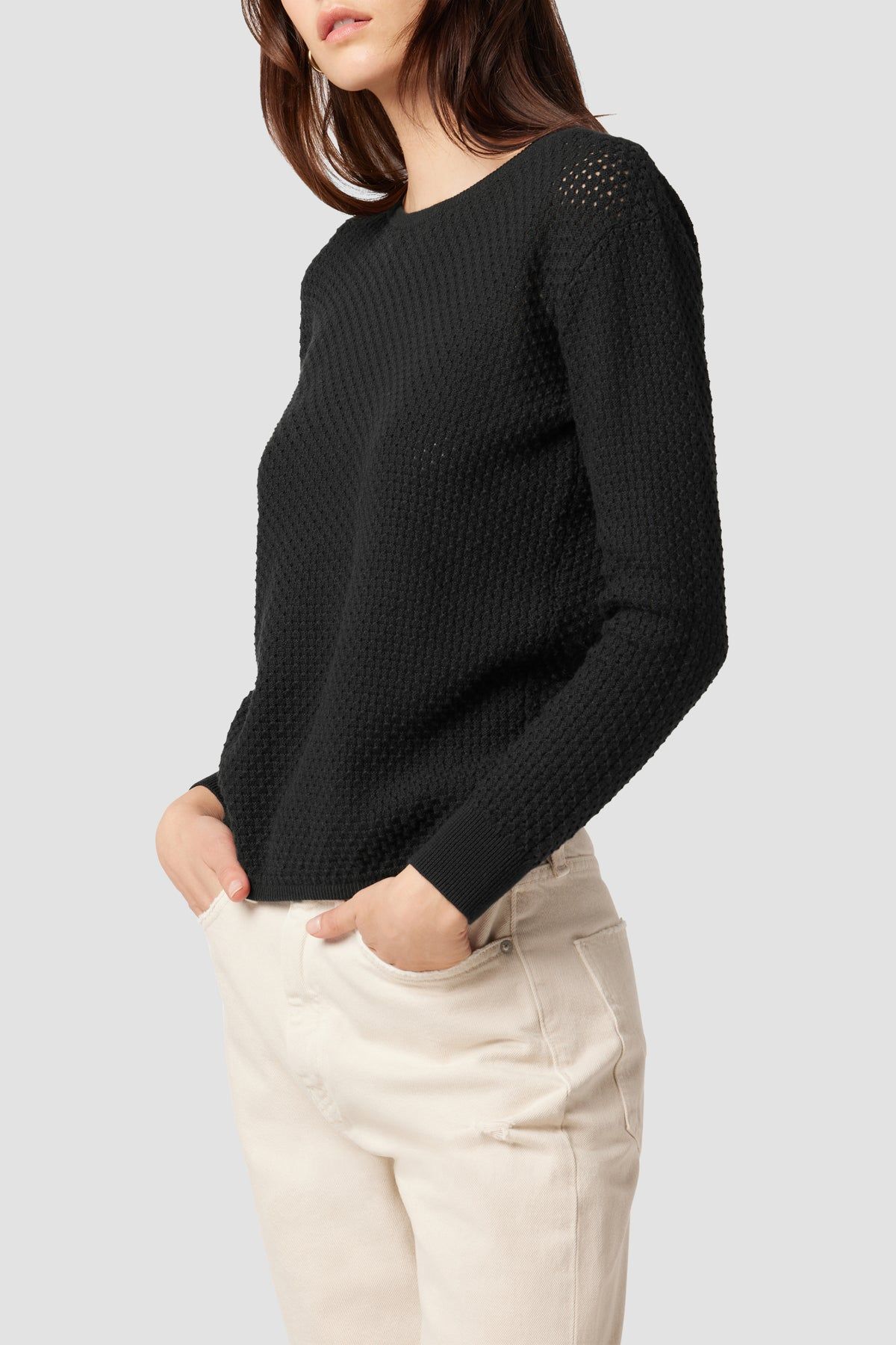 Twist Back Open Knit Sweater sold by Hudson Jeans product image thumbnail 2