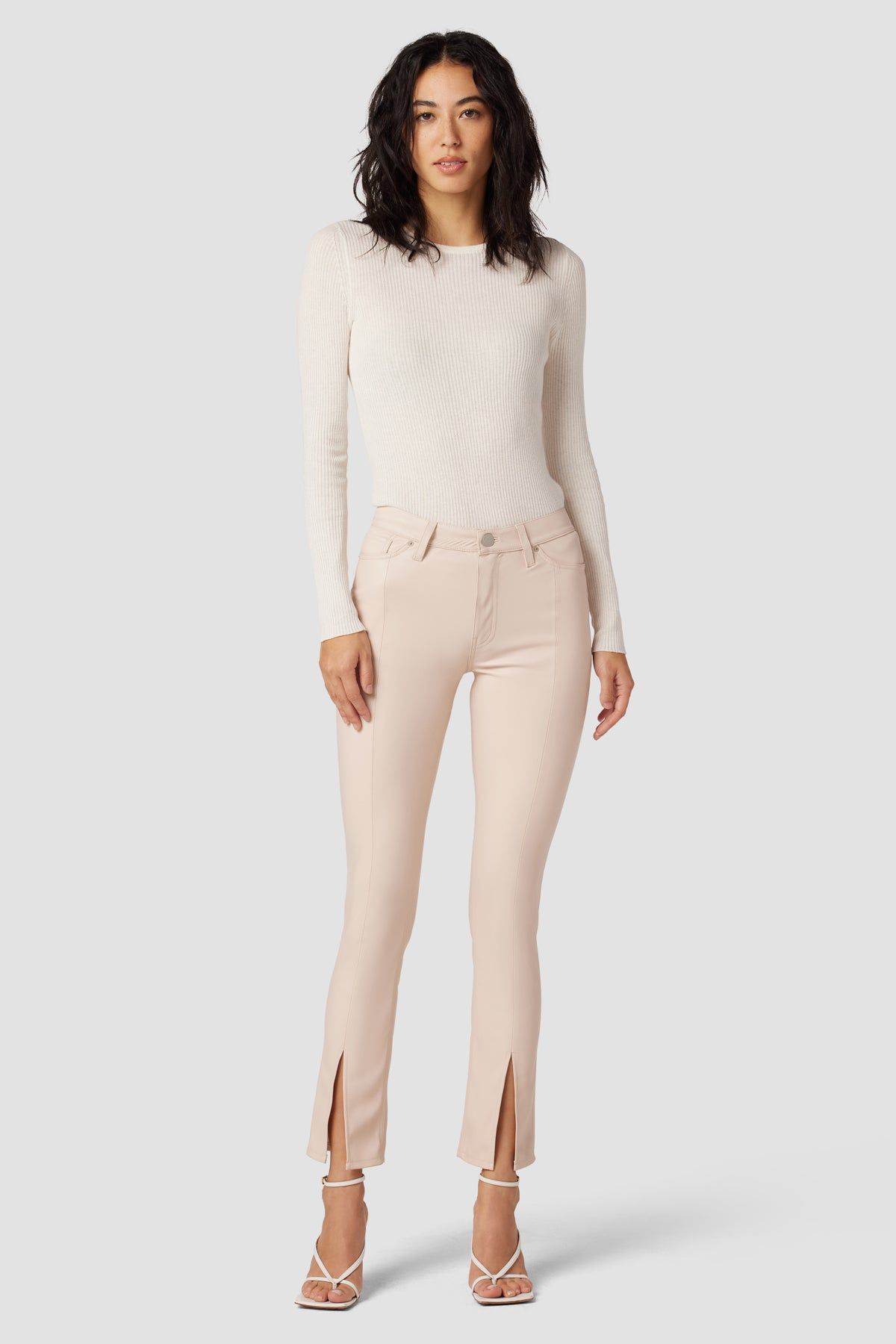 Barbara High-Rise Straight Vegan Leather Jean w/ Slit Hem sold by Hudson Jeans product image thumbnail 6