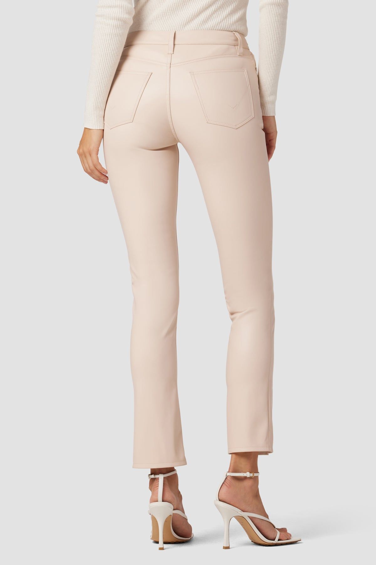 Barbara High-Rise Straight Vegan Leather Jean w/ Slit Hem sold by Hudson Jeans product image thumbnail 3