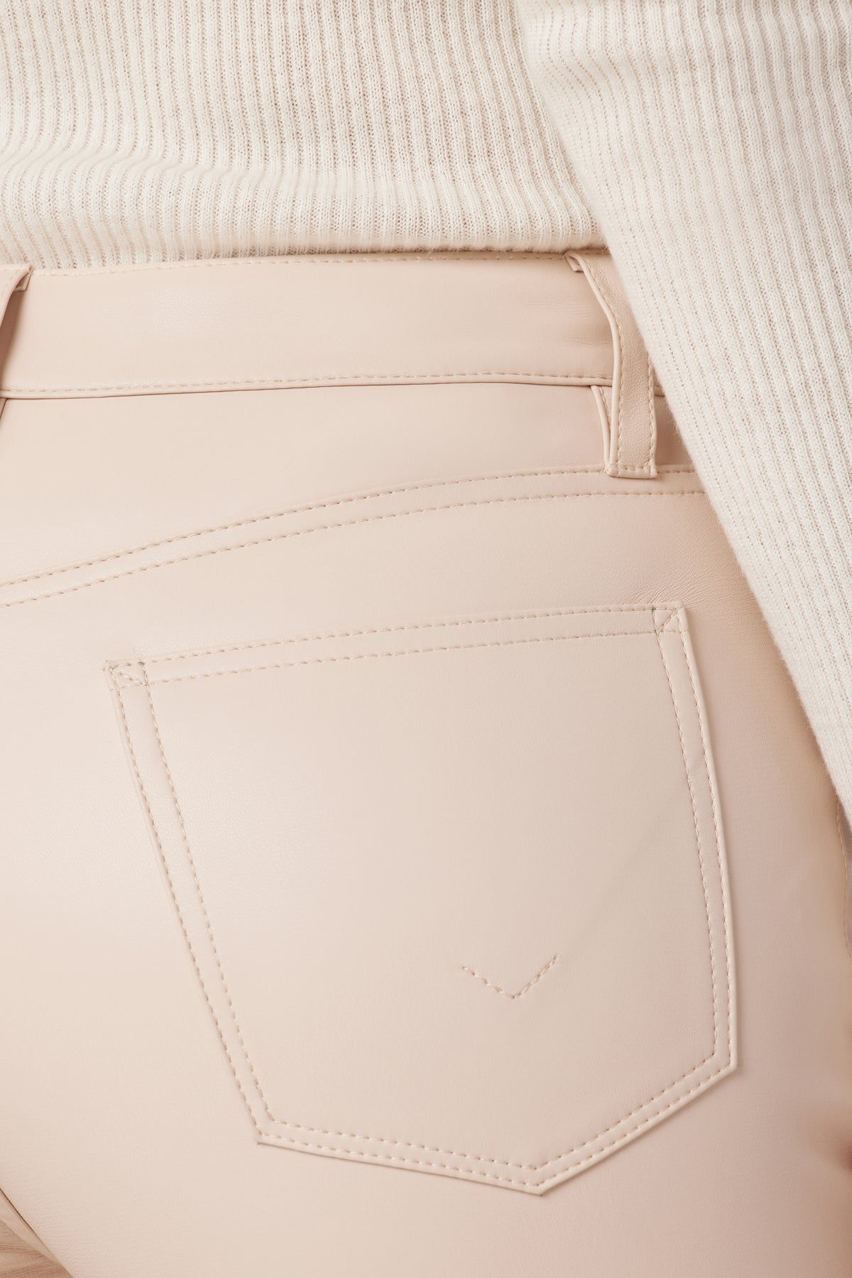 Barbara High-Rise Straight Vegan Leather Jean w/ Slit Hem sold by Hudson Jeans product image thumbnail 5