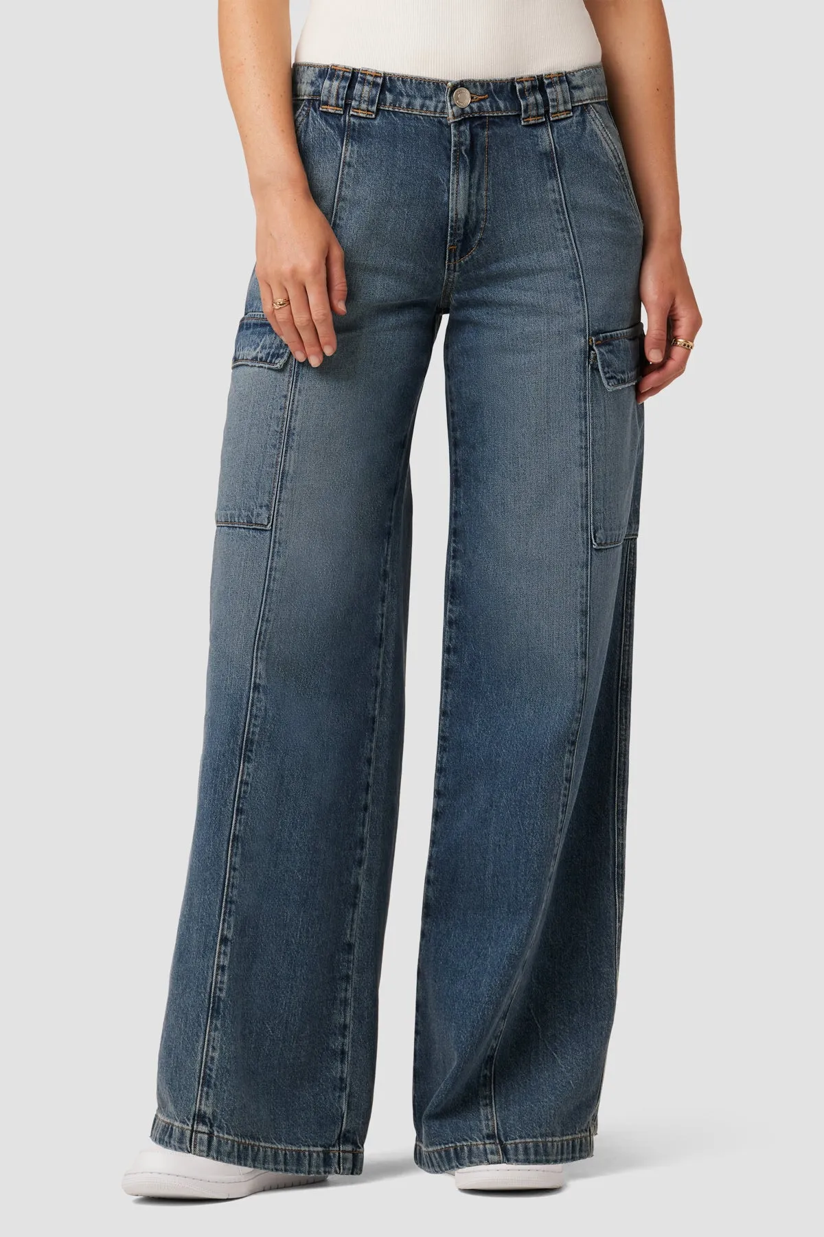Mid-Rise Utility Wide Leg Cargo sold by Hudson Jeans
