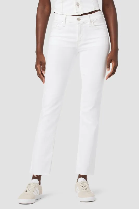 Nico Mid-Rise Straight Ankle w/ Slit Hem sold by Hudson Jeans