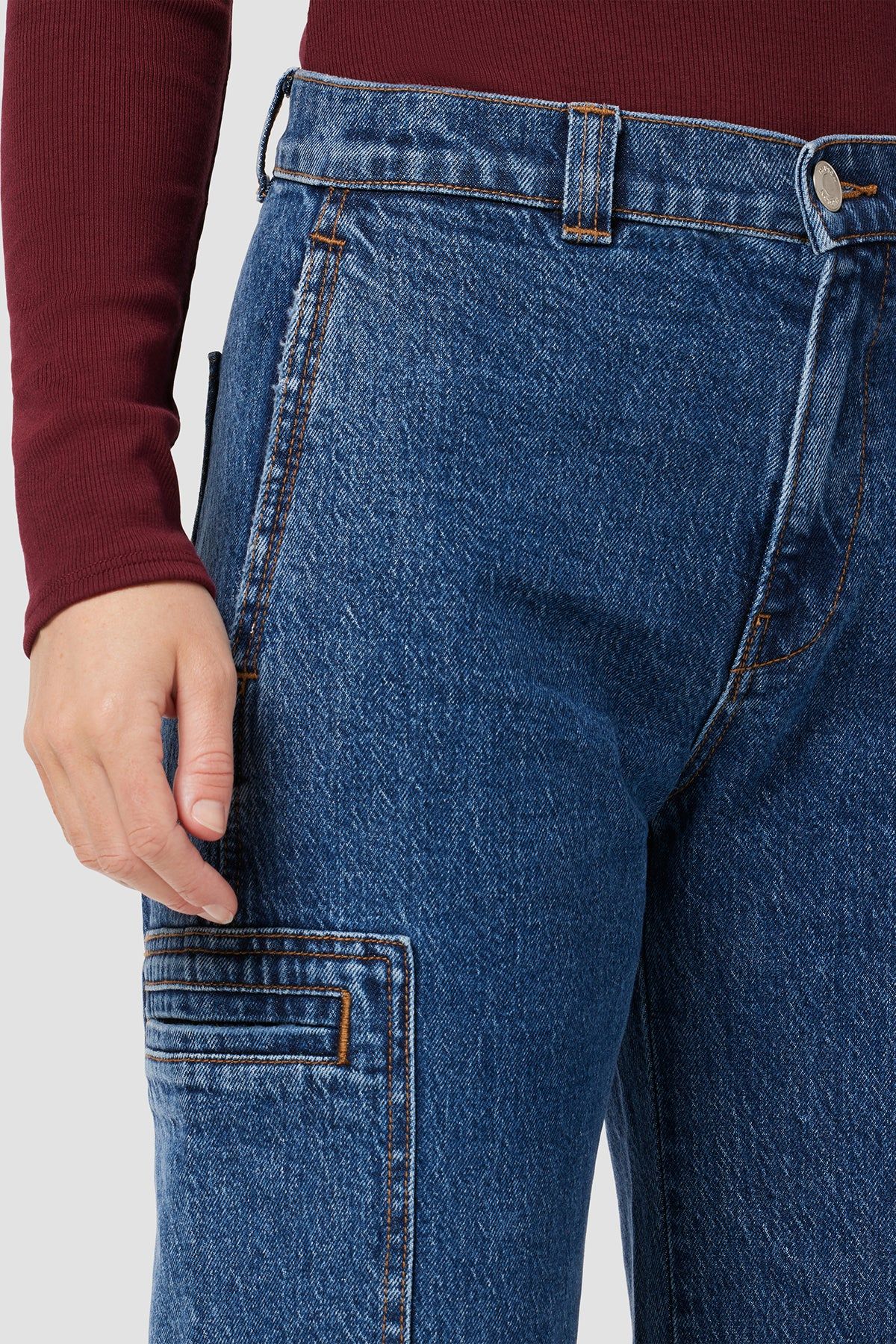 High-Rise Welt Pocket Wide Leg Cargo sold by Hudson Jeans product image thumbnail 4